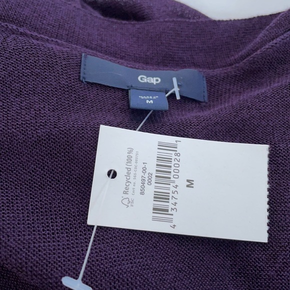 New GAP cardigan purple Sheer Button Up - Picture 5 of 8